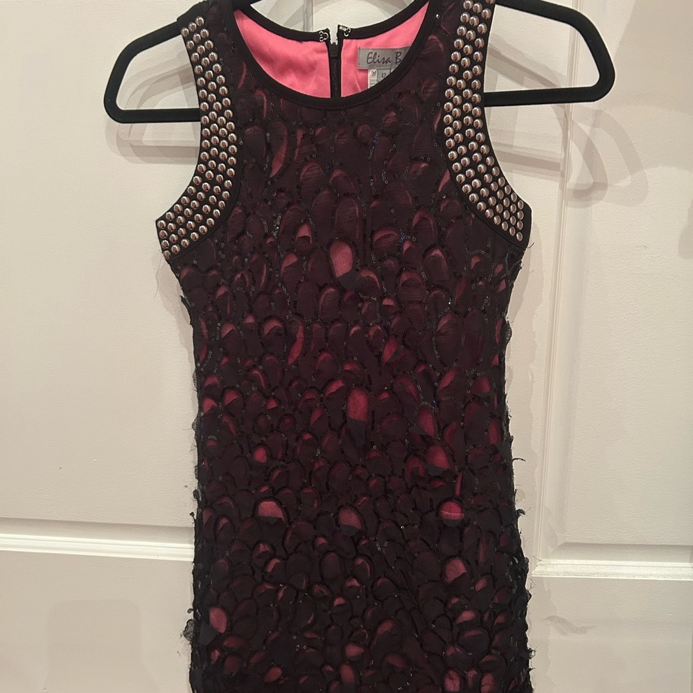 Helena Black and Pink Formal Kids Dress